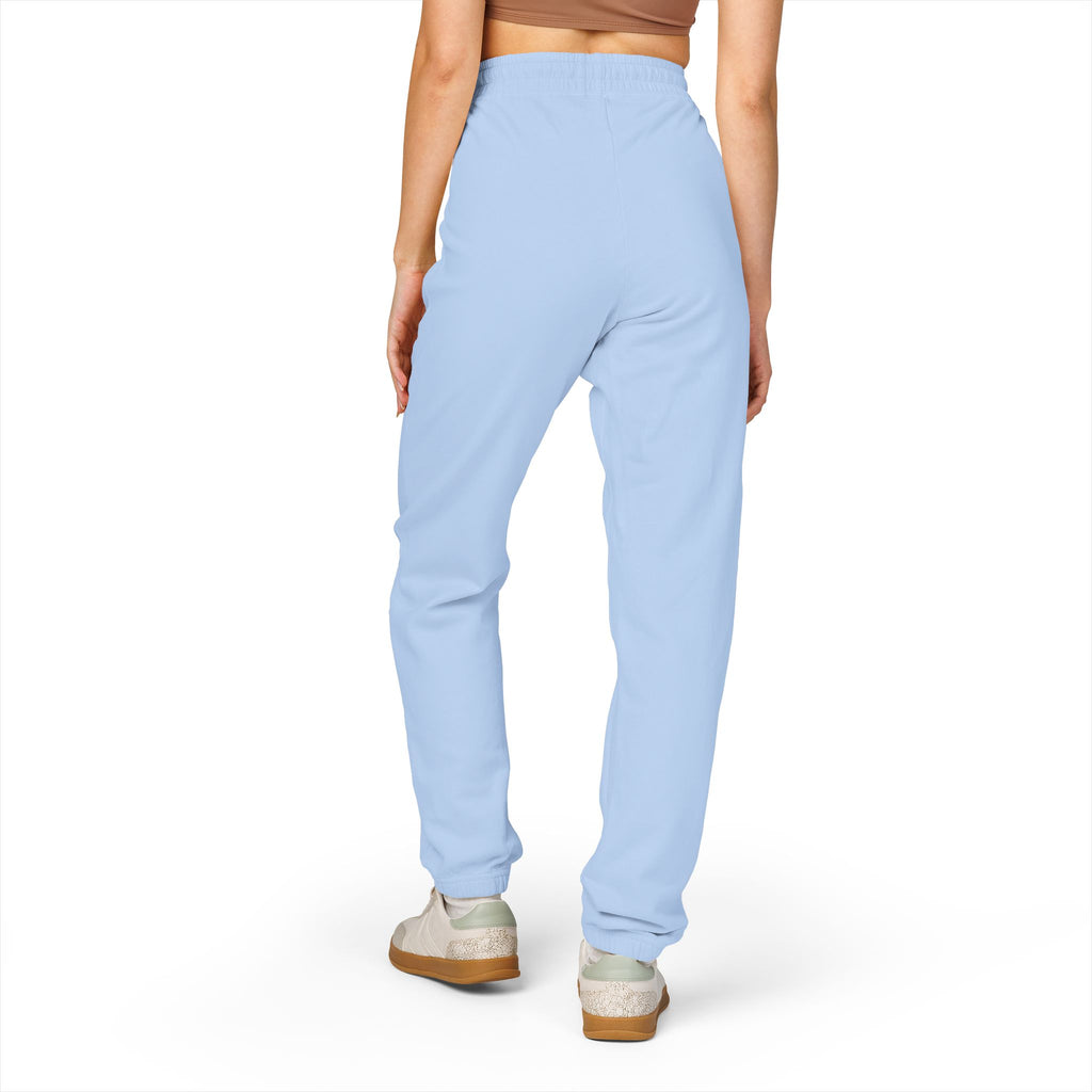 Small Embroidered Skull Sweatpants | Garment-Dyed Fleece Joggers