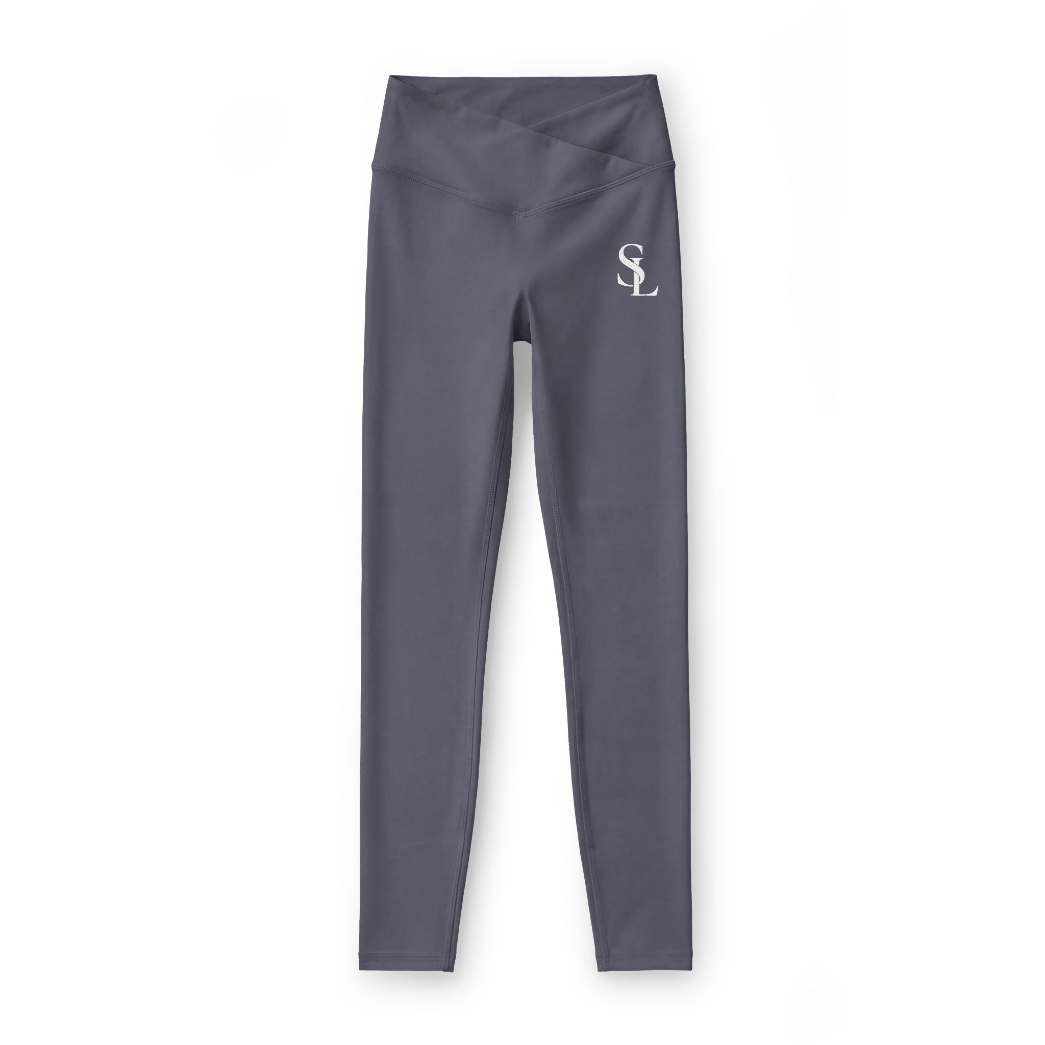 SL Monogram Leggings | Black V-Waist Athletic Leggings
