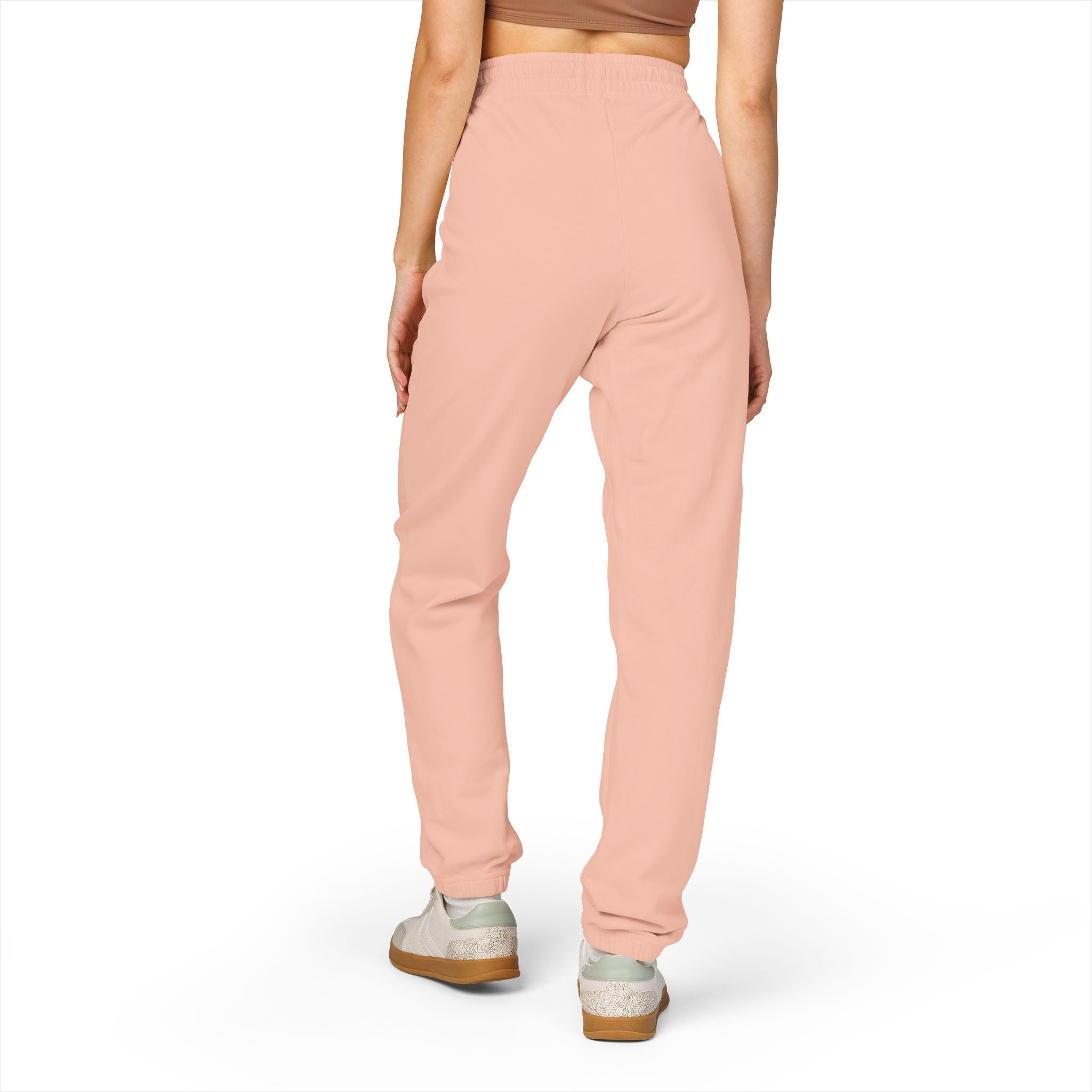 Small Embroidered Skull Sweatpants | Garment-Dyed Fleece Joggers