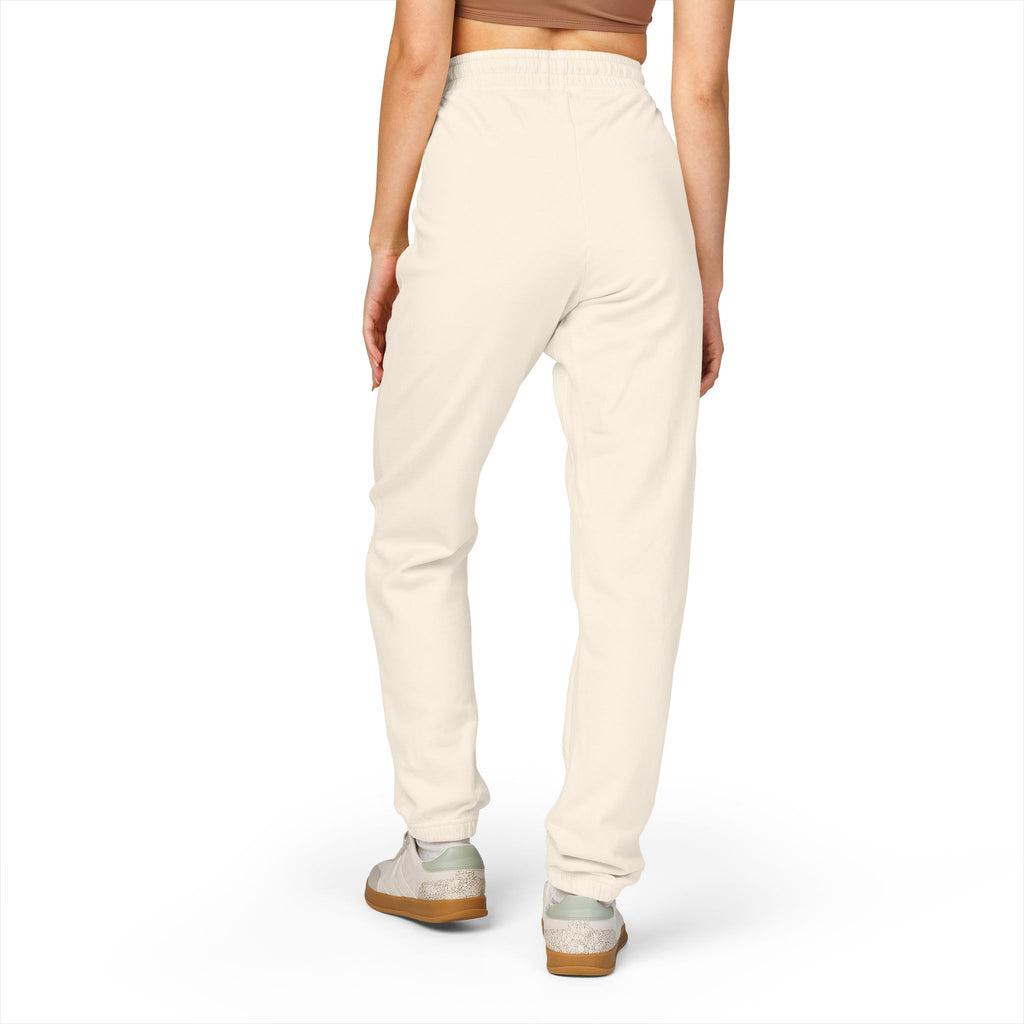 Small Embroidered Skull Sweatpants | Garment-Dyed Fleece Joggers