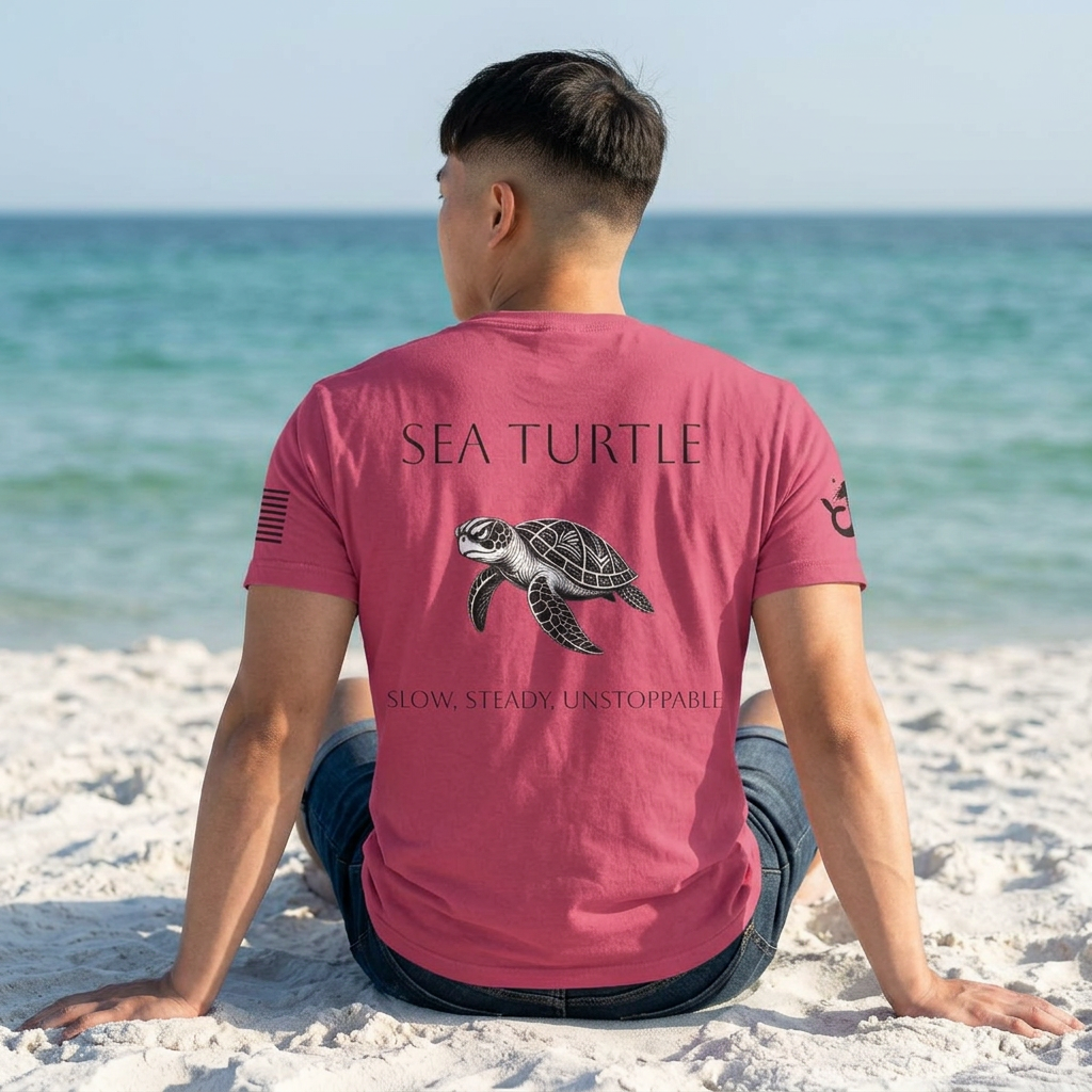 Sea Turtle Illustration Tee | Sea Turtle Graphic T-Shirt