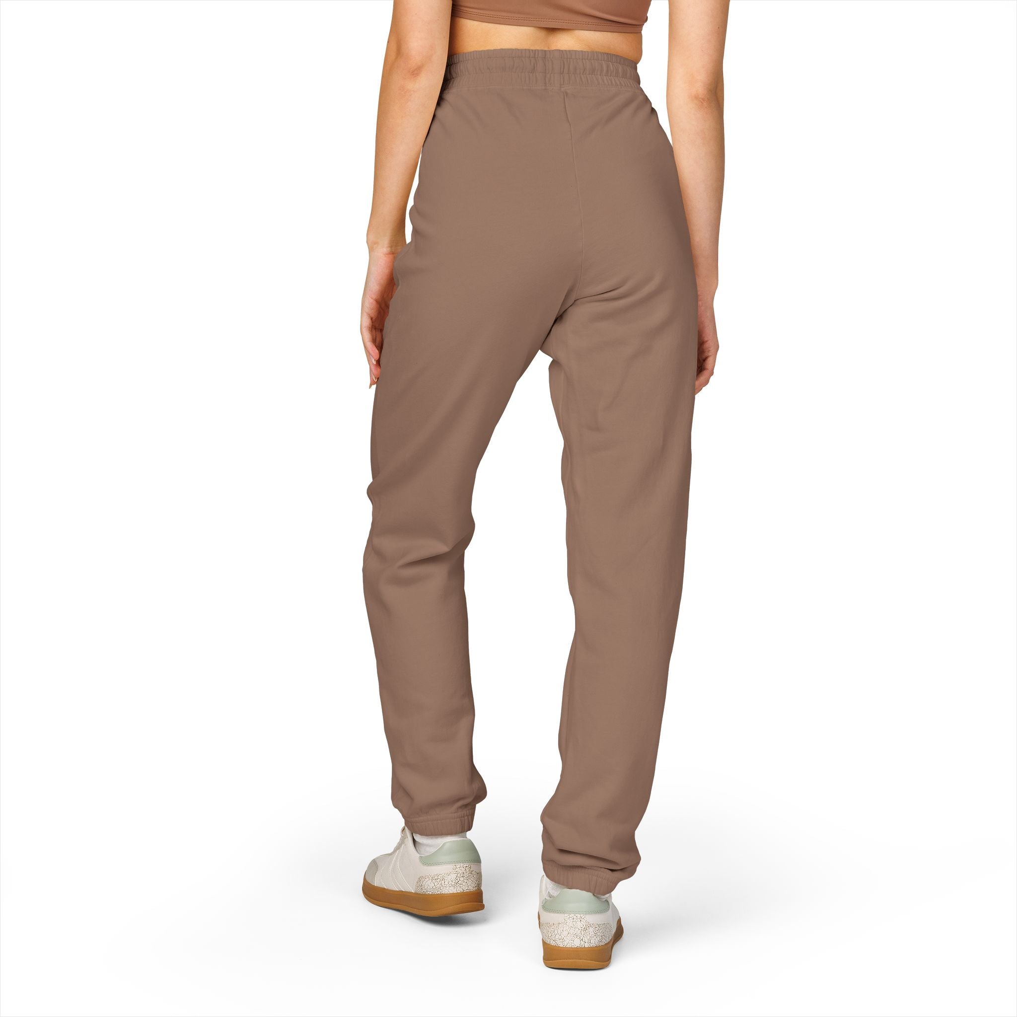Small Embroidered Skull Sweatpants | Garment-Dyed Fleece Joggers