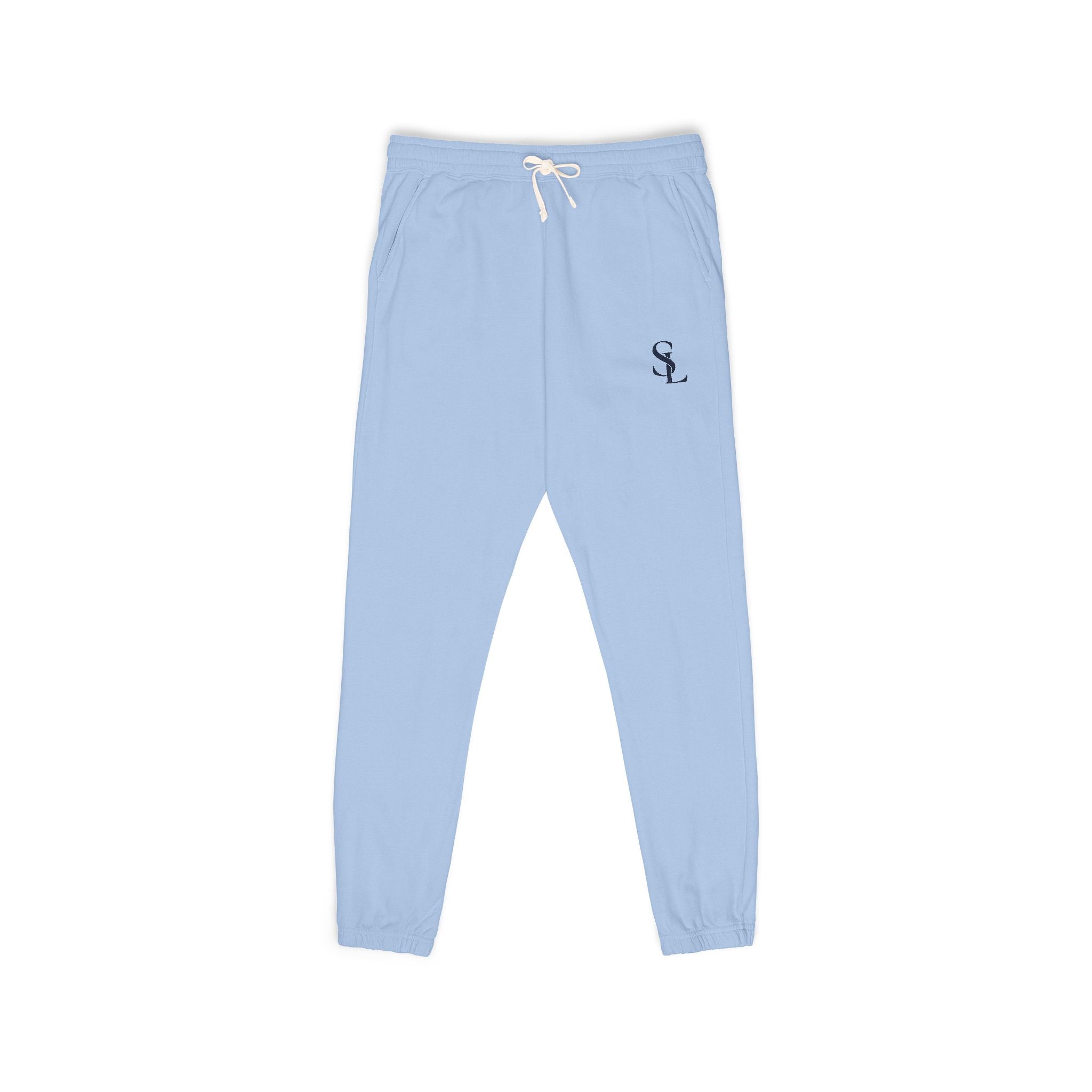 Small Embroidered Skull Sweatpants | Garment-Dyed Fleece Joggers